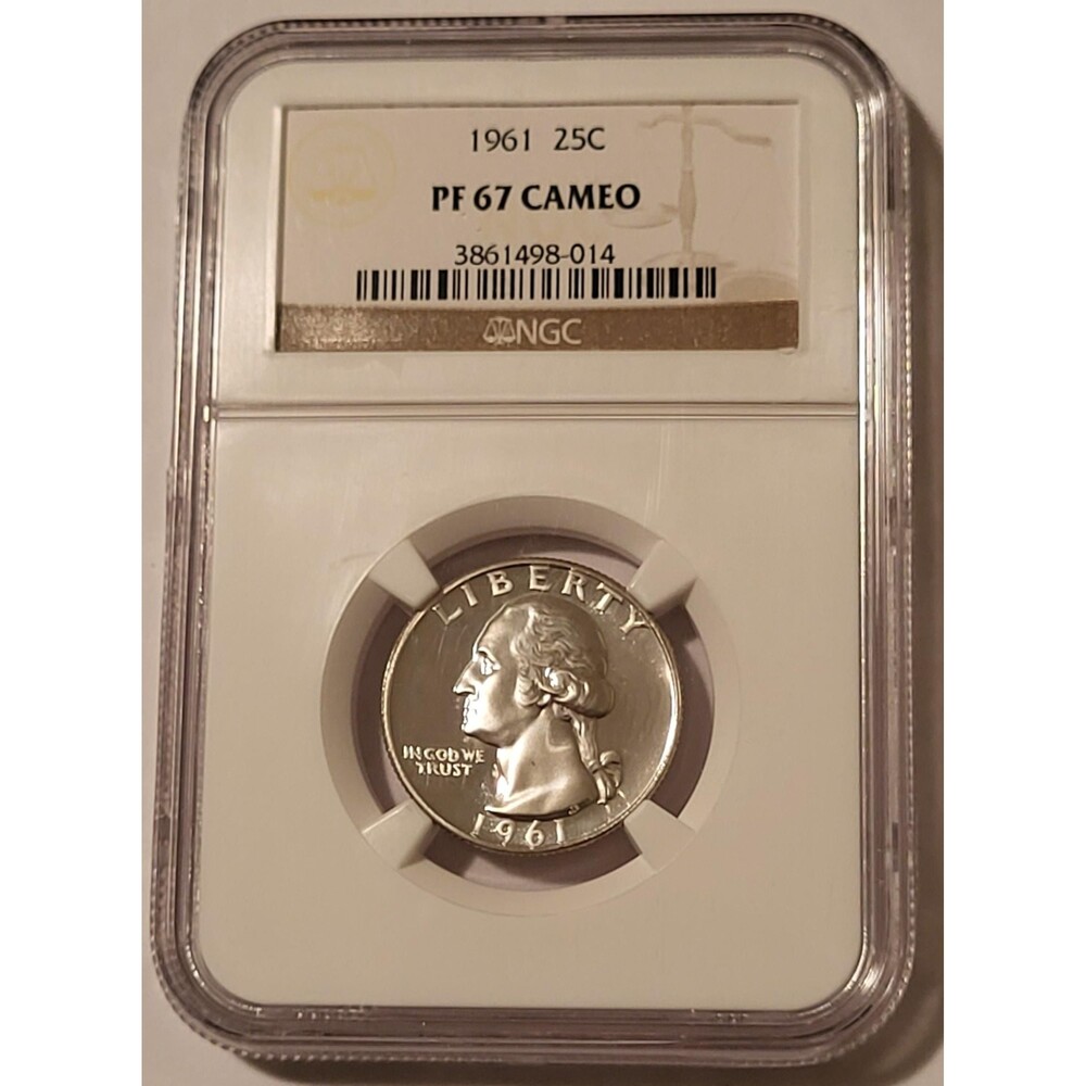 1961 Washington Quarter Proof PF67 Cameo NGC